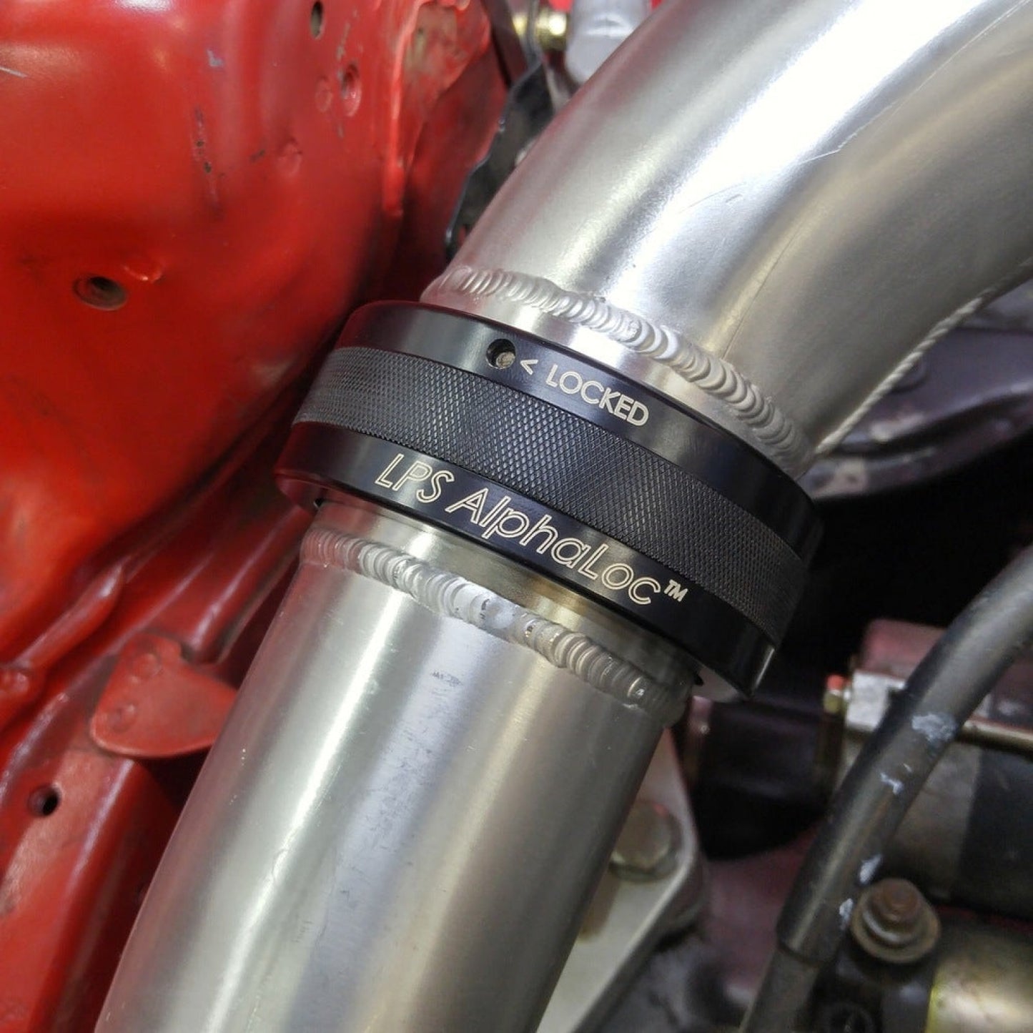LPS AlphaLoc 3.5" Black Intercooler and Coolant Tube Coupler